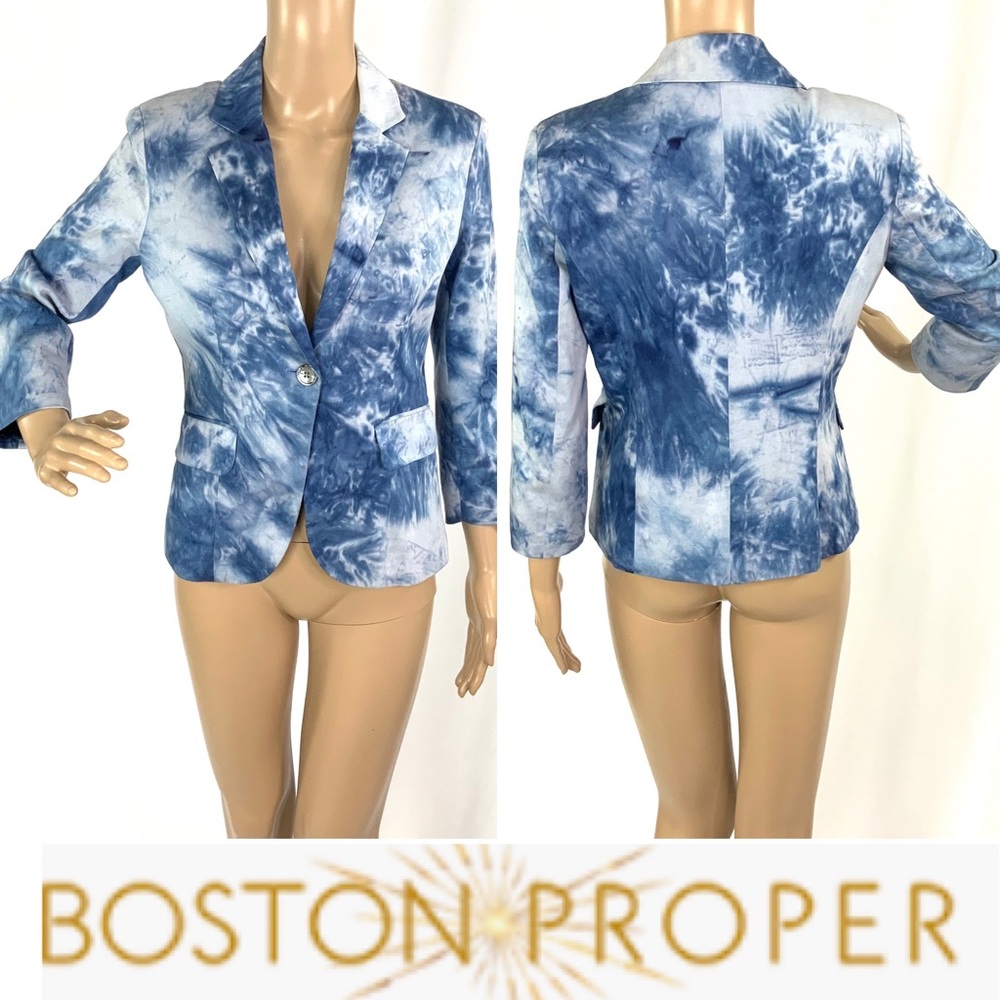 🎉👠HOST PICK👗🎉 BOSTON PROPER Tie Dyed Blazer - Picture 5 of 8